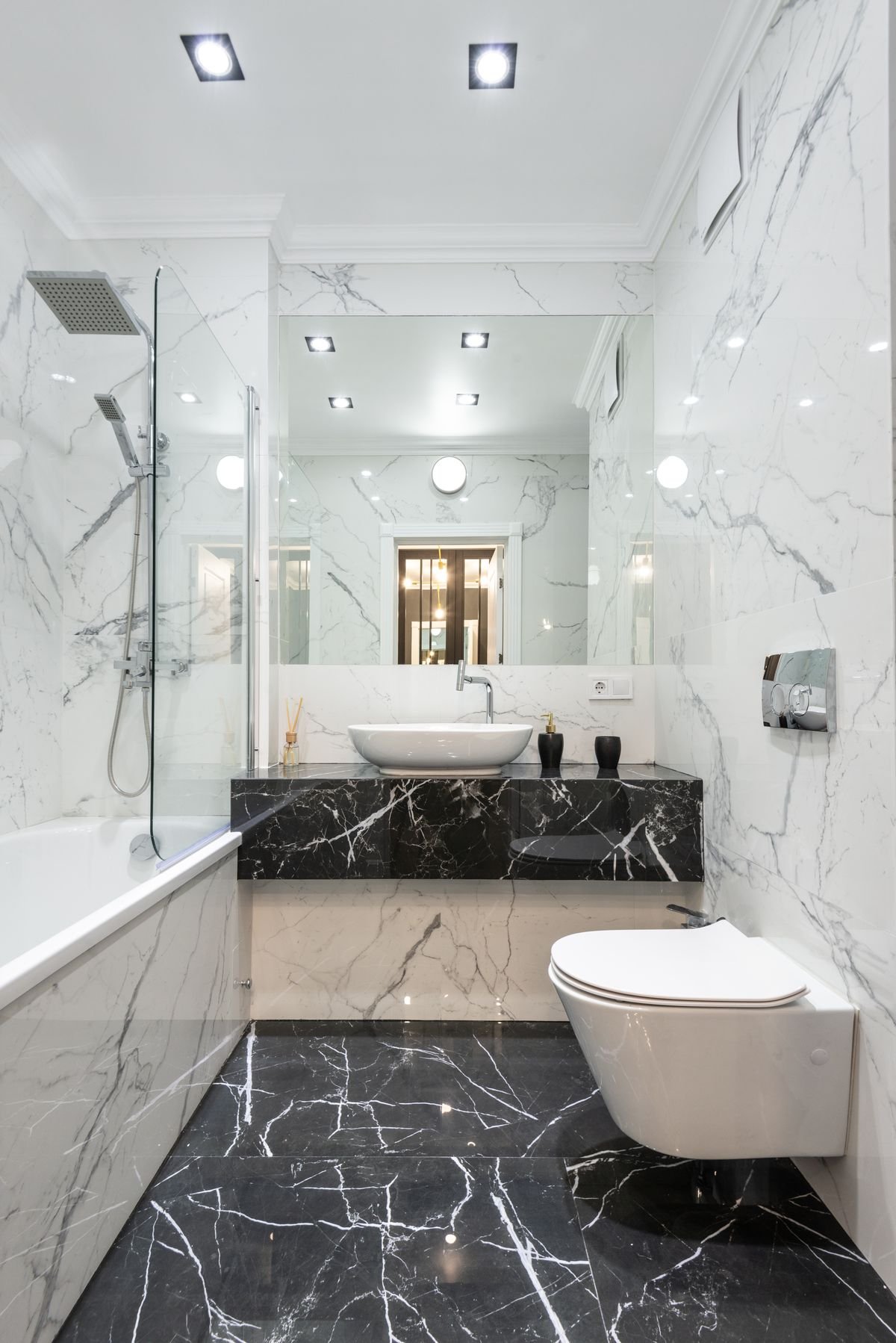 Luxury marble bathroom remodel